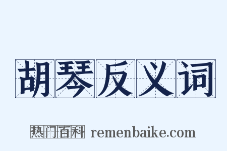 胡琴反义词是什么意思的图片